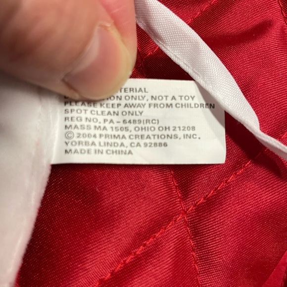 Candy Cane Christmas Tree Skirt 43" Red White Velvet Plush - Picture 5 of 8